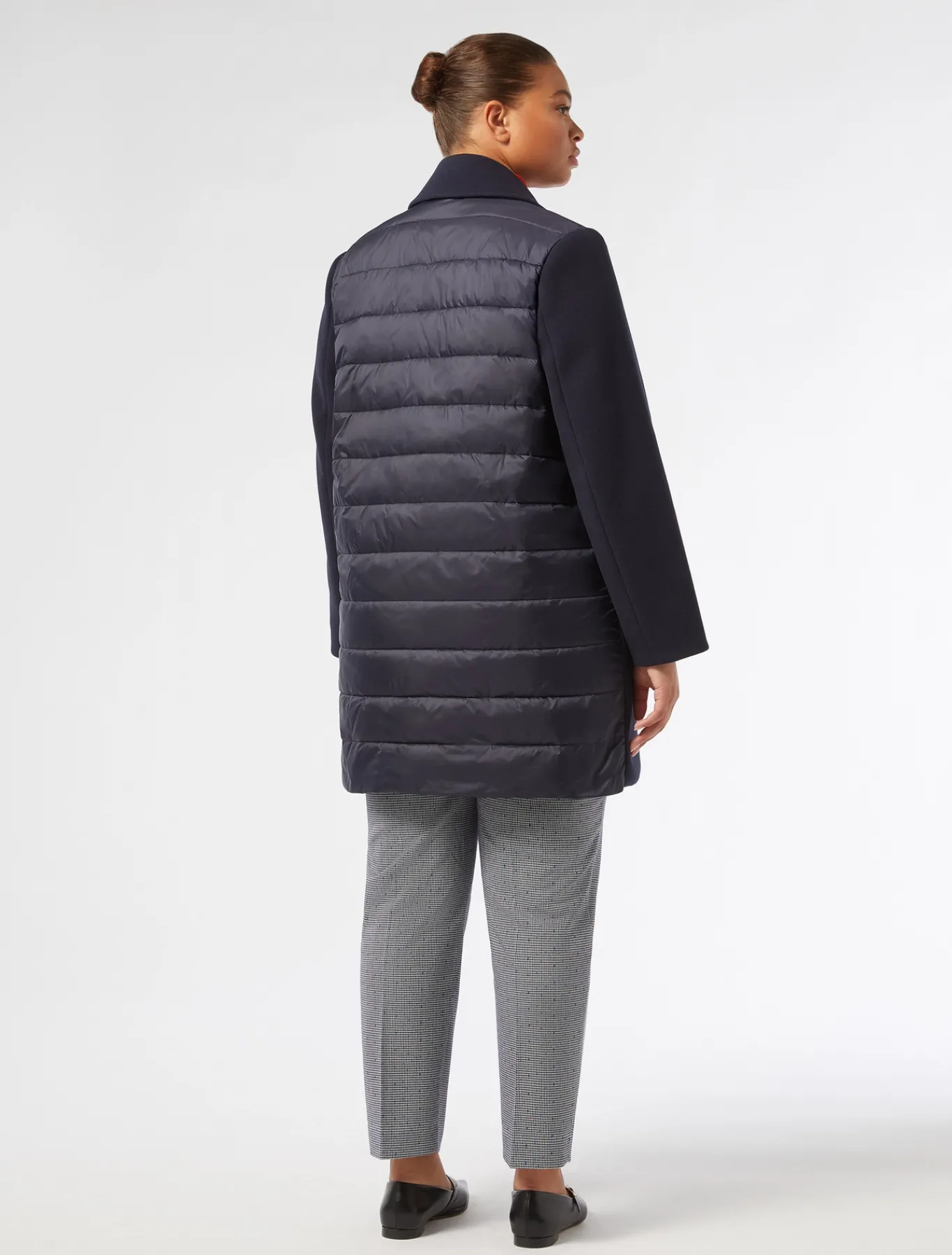Marina Rinaldi Cappotti & Trench | Cappotti & Trench*Cappotto in panno jersey e tela di nylon antigoccia BLUNOTTE