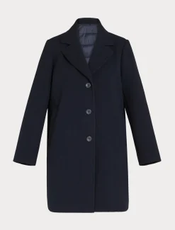 Marina Rinaldi Cappotti & Trench | Cappotti & Trench*Cappotto in panno jersey e tela di nylon antigoccia BLUNOTTE