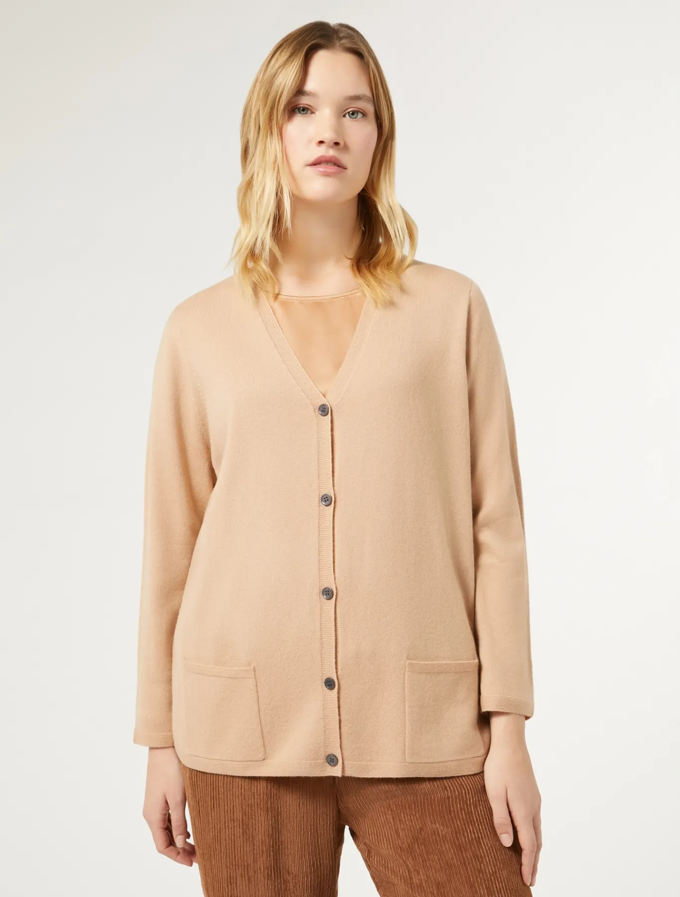 Marina Rinaldi Maglieria | Maglieria*Cardigan in cachemire CAMMELLO