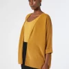 Marina Rinaldi Maglieria | Maglieria*Cardigan in cotone crêpe SENAPE