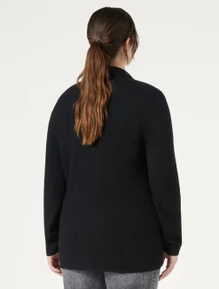 Marina Rinaldi Maglieria | Maglieria*Cardigan in filato di maglia e lana NERO