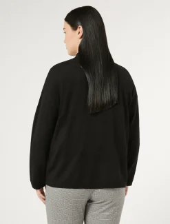 Marina Rinaldi Maglieria | Maglieria*Cardigan in filato di maglia e lana NERO