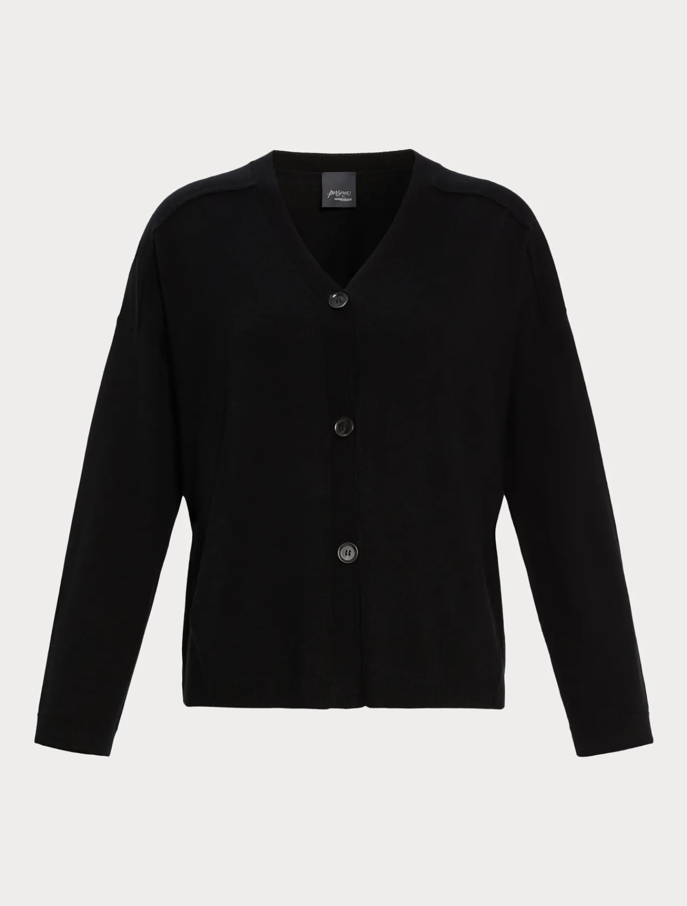 Marina Rinaldi Maglieria | Maglieria*Cardigan in filato di maglia e lana NERO