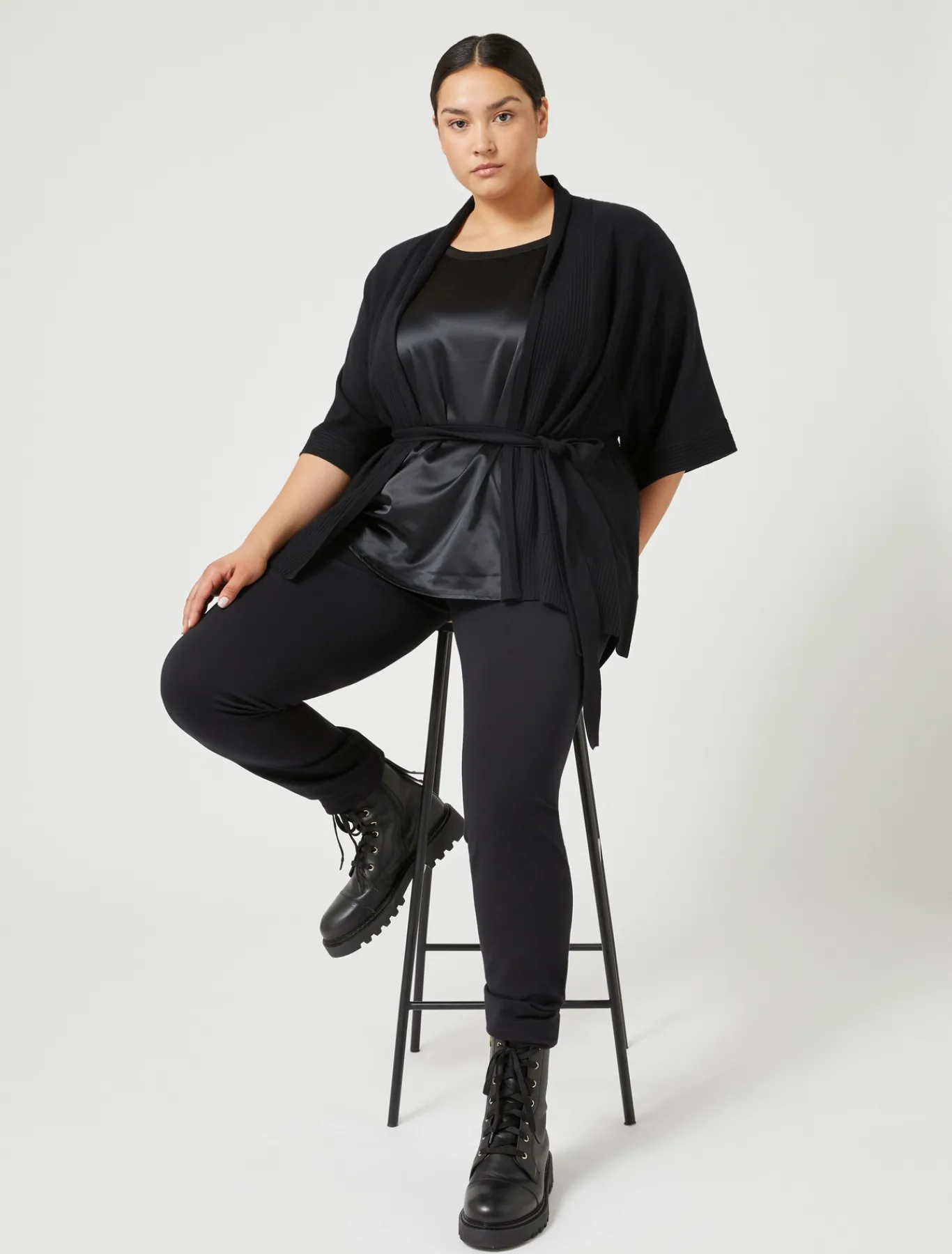 Marina Rinaldi Maglieria | Maglieria*Cardigan in filato di viscosa NERO