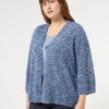 Marina Rinaldi Maglieria | Maglieria*Cardigan in filato lurex AZZURRO