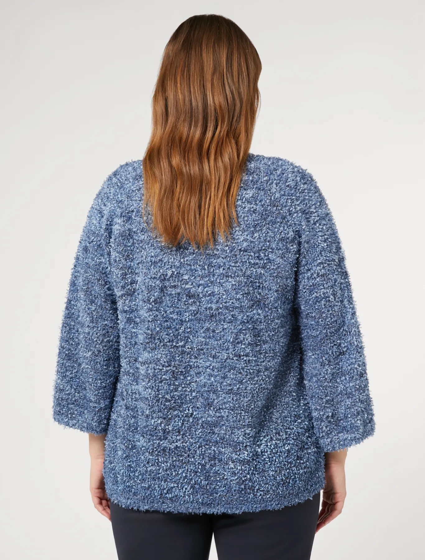 Marina Rinaldi Maglieria | Maglieria*Cardigan in filato lurex AZZURRO