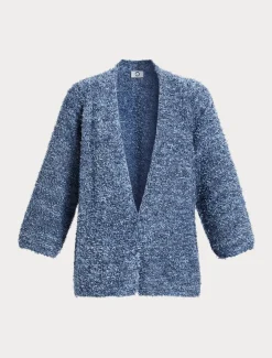 Marina Rinaldi Maglieria | Maglieria*Cardigan in filato lurex AZZURRO