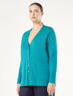 Marina Rinaldi Maglieria | Maglieria*Cardigan in lana VERDE