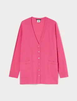 Marina Rinaldi Maglieria | Maglieria*Cardigan in lana FUXIA