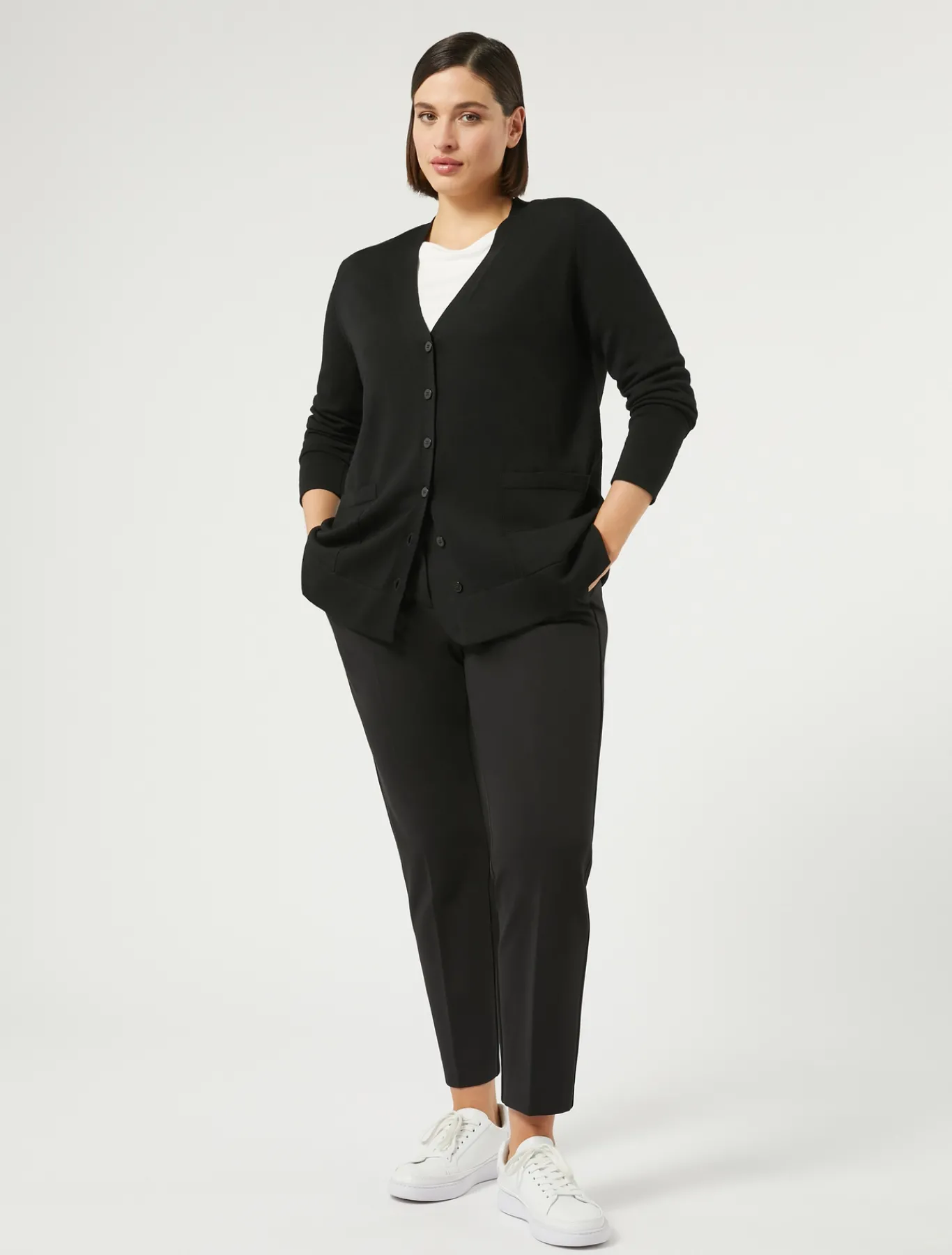 Marina Rinaldi Maglieria | Maglieria*Cardigan in lana NERO