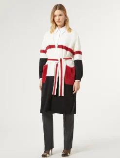Marina Rinaldi Maglieria | Maglieria*Cardigan in lana BLUMARINO