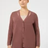 Marina Rinaldi Maglieria | Maglieria*Cardigan in lana e cachemire RUGGINE