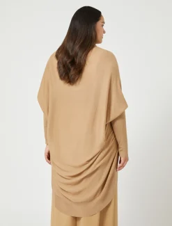Marina Rinaldi Maglieria | Maglieria*Cardigan in lana e cachemire CAMMELLO
