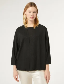 Marina Rinaldi Maglieria | Maglieria*Cardigan in lana metallizzata NERO