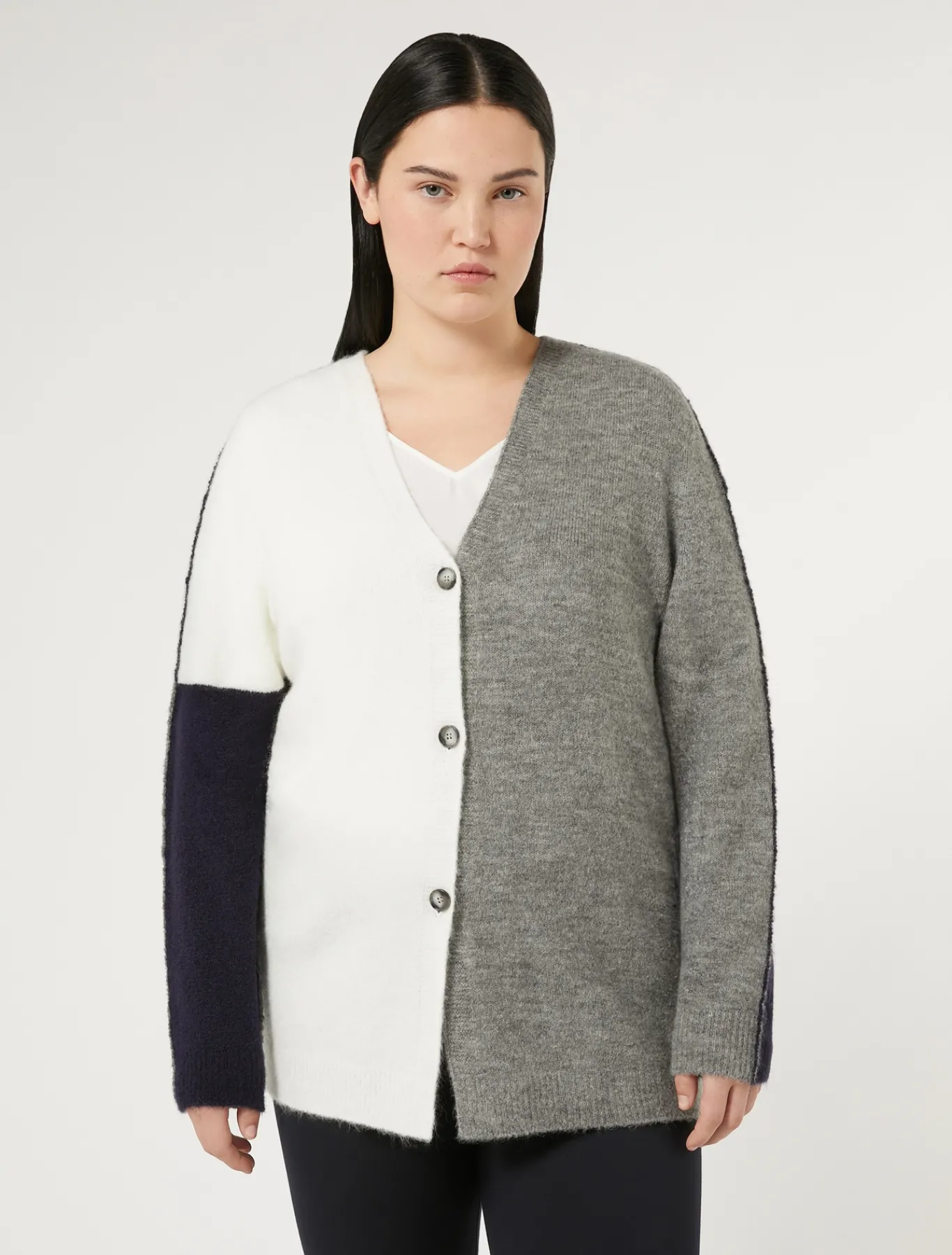 Marina Rinaldi Maglieria | Maglieria*Cardigan in lana soft BLUMARINO