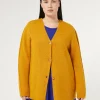 Marina Rinaldi Maglieria | Maglieria*Cardigan in lana soft SENAPE