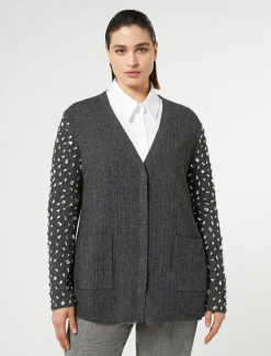 Marina Rinaldi Maglieria | Maglieria*Cardigan in misto cachemire GRIGIOSCURO