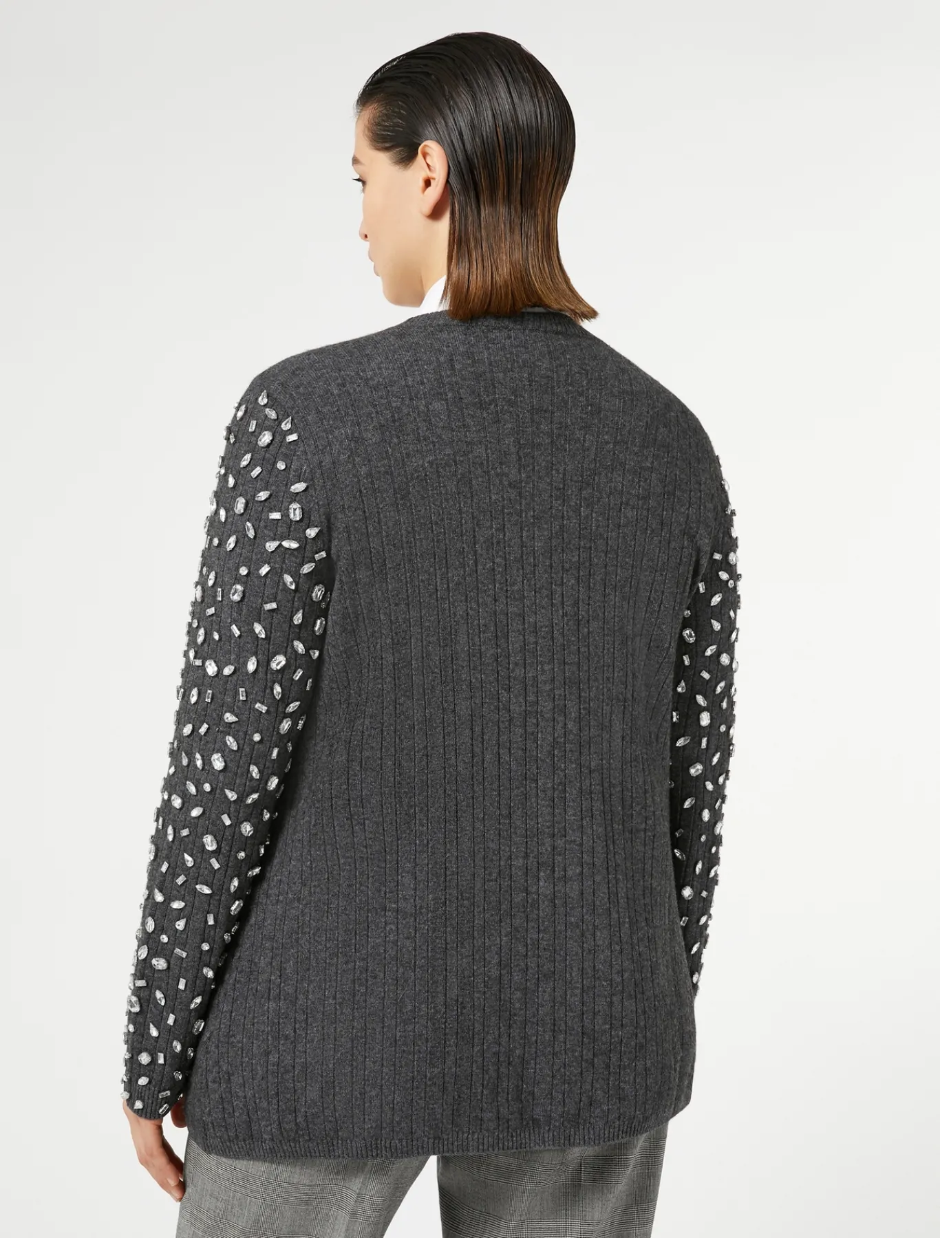 Marina Rinaldi Maglieria | Maglieria*Cardigan in misto cachemire GRIGIOSCURO