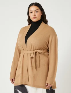 Marina Rinaldi Maglieria | Maglieria*Cardigan in misto lana CAMMELLO