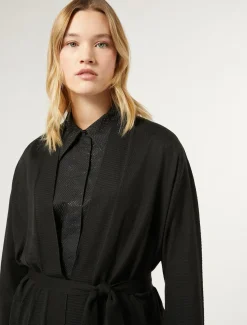 Marina Rinaldi Maglieria | Maglieria*Cardigan in misto lana NERO
