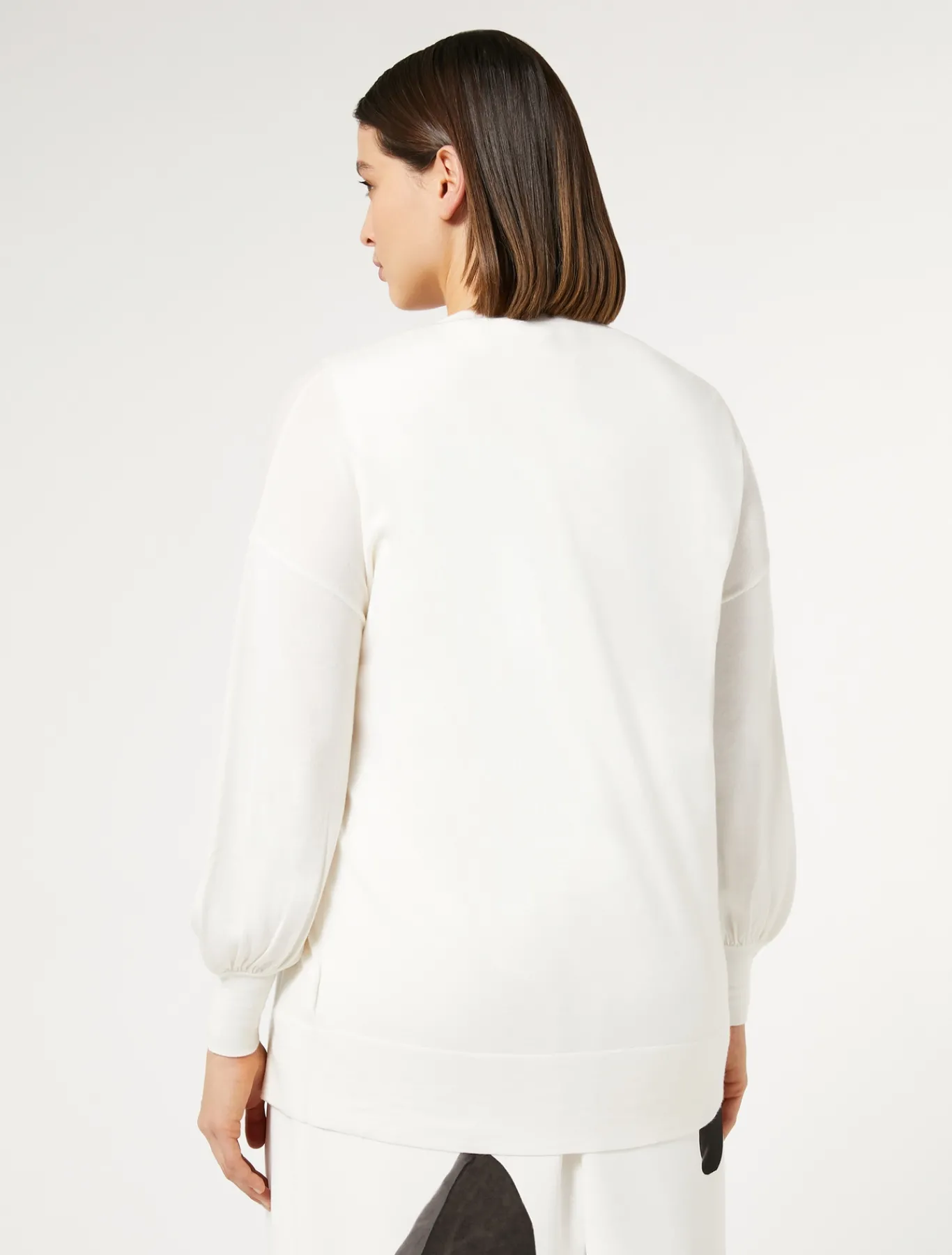 Marina Rinaldi Maglieria | Maglieria*Cardigan in misto lana e seta BIANCO