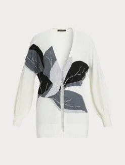 Marina Rinaldi Maglieria | Maglieria*Cardigan in misto lana e seta BIANCO