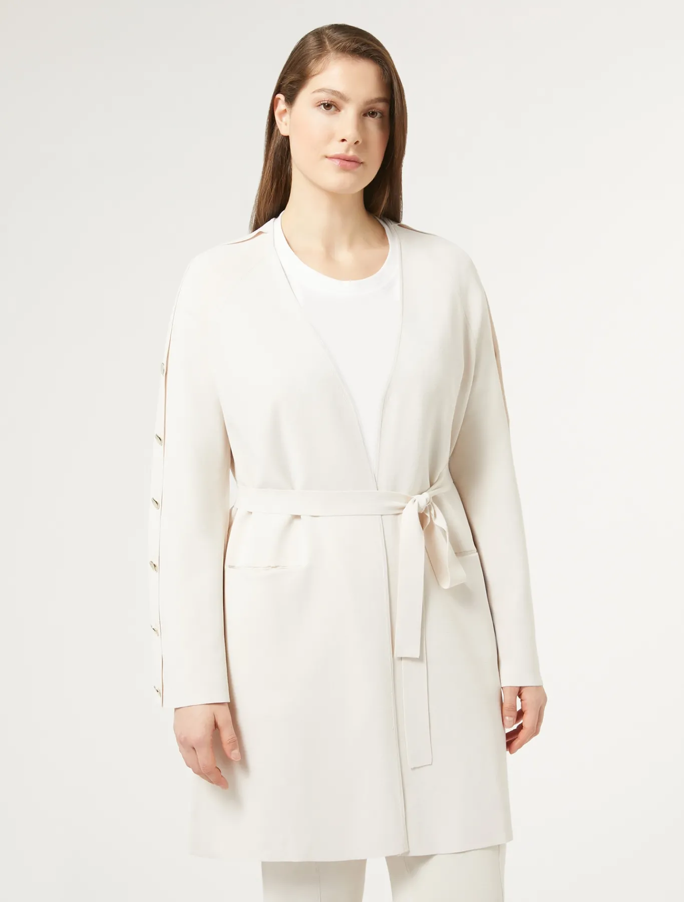 Marina Rinaldi Maglieria | Maglieria*Cardigan in viscosa BIANCOAVORIO