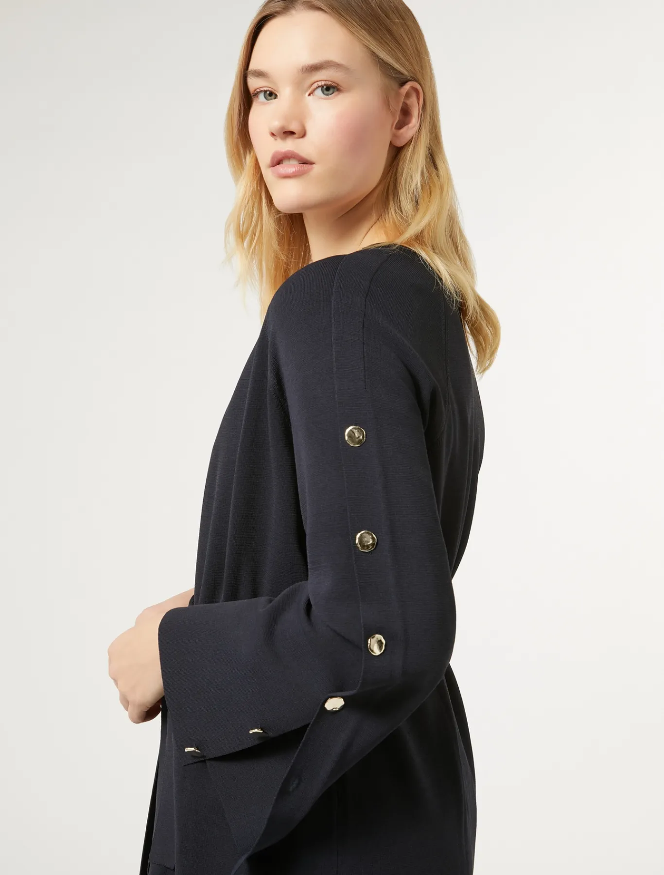 Marina Rinaldi Maglieria | Maglieria*Cardigan in viscosa BLUNOTTE