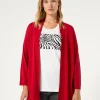 Marina Rinaldi Maglieria | Maglieria*Cardigan in viscosa stretch crêpe ROSSO