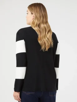 Marina Rinaldi Maglieria | Maglieria*Cardigan in viscosa stretch NERO