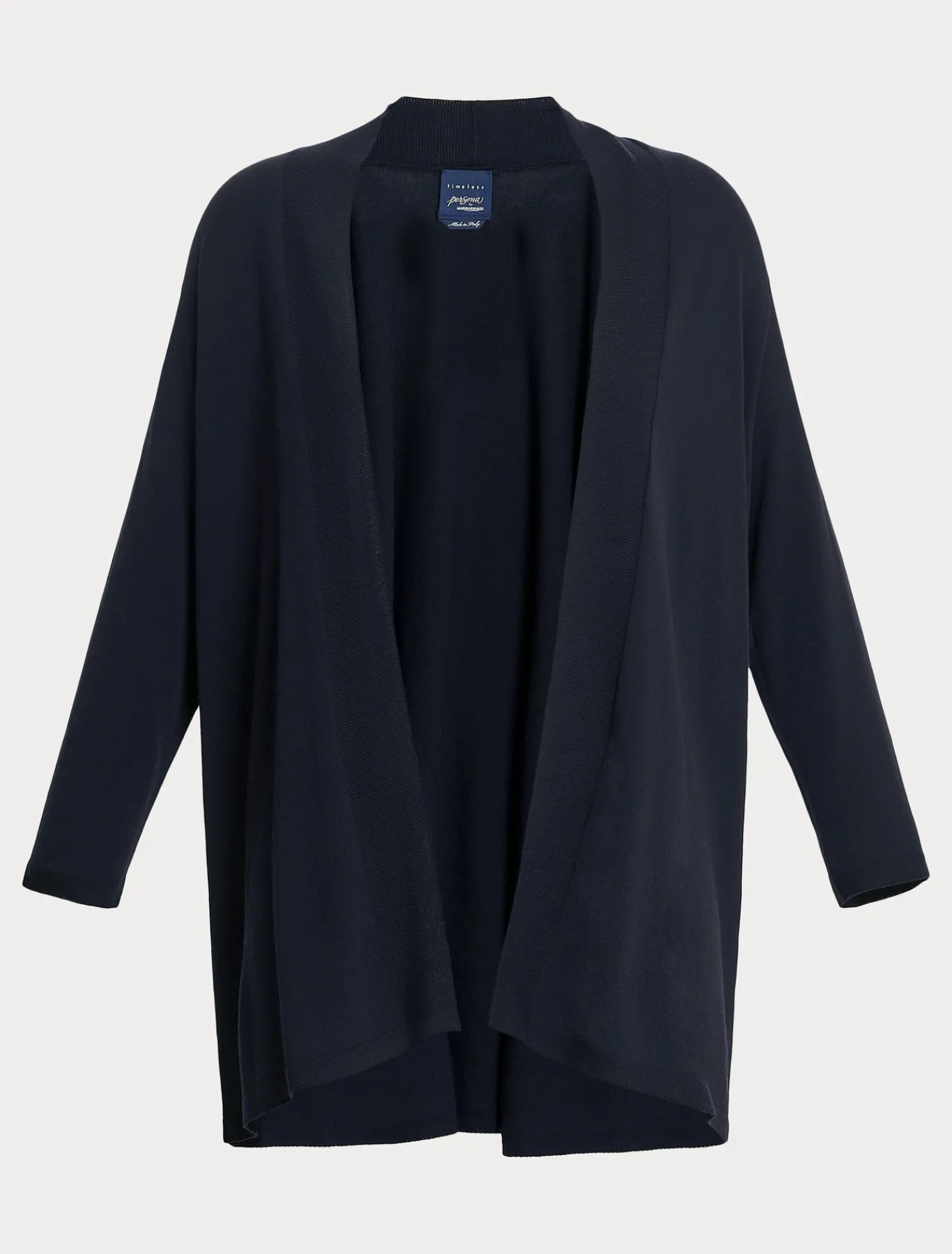 Marina Rinaldi Maglieria | Maglieria*Cardigan in viscosa stretch crêpe BLUMARINO