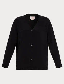 Marina Rinaldi Maglieria | Maglieria*Cardigan in viscosa stretch NERO