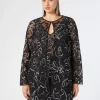 Marina Rinaldi Bluse | Camicie & Bluse*Casacca aperta in tulle plumetis NERO