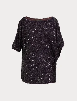 Marina Rinaldi Bluse | Camicie & Bluse*Casacca con paillettes BORDEAUX