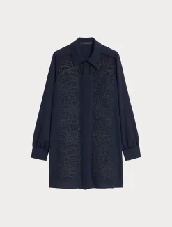 Marina Rinaldi Bluse | Camicie & Bluse*Casacca in crêpe con ricamo BLUNOTTE