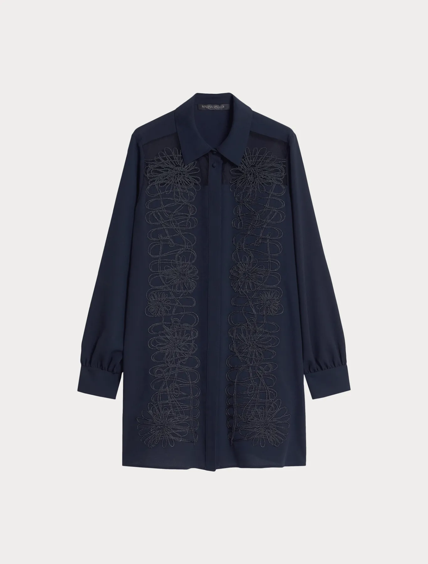 Marina Rinaldi Bluse | Camicie & Bluse*Casacca in crêpe con ricamo BLUNOTTE