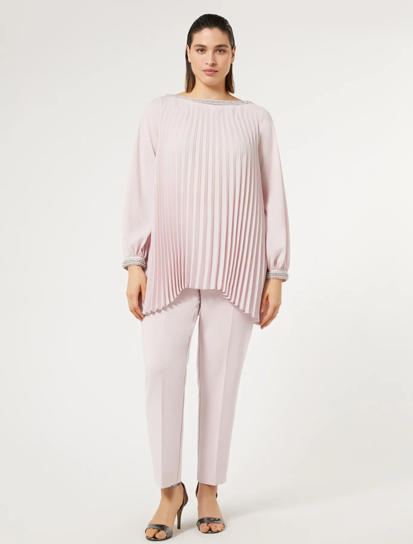 Marina Rinaldi Bluse | Camicie & Bluse*Casacca in crêpe plissé ROSA