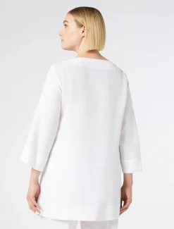 Marina Rinaldi Camicie & Bluse | Camicie & Bluse*Casacca in lino BIANCOOTTICO
