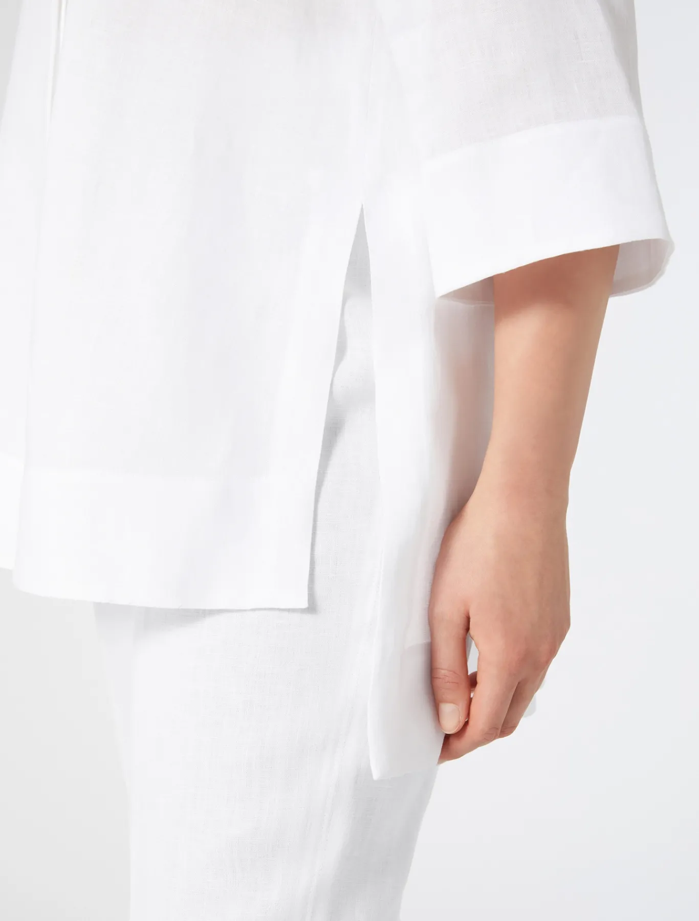 Marina Rinaldi Camicie & Bluse | Camicie & Bluse*Casacca in lino BIANCOOTTICO