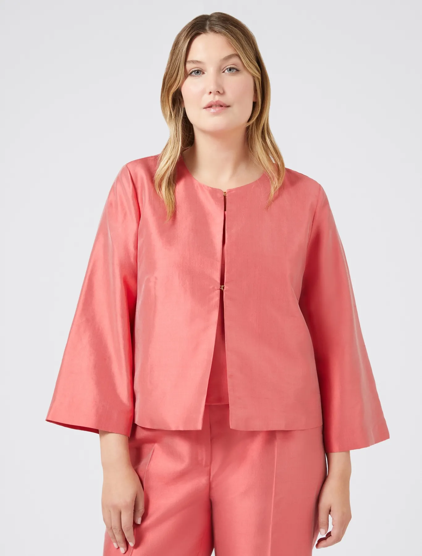 Marina Rinaldi Bluse | Camicie & Bluse*Casacca in shantung di seta ROSSO