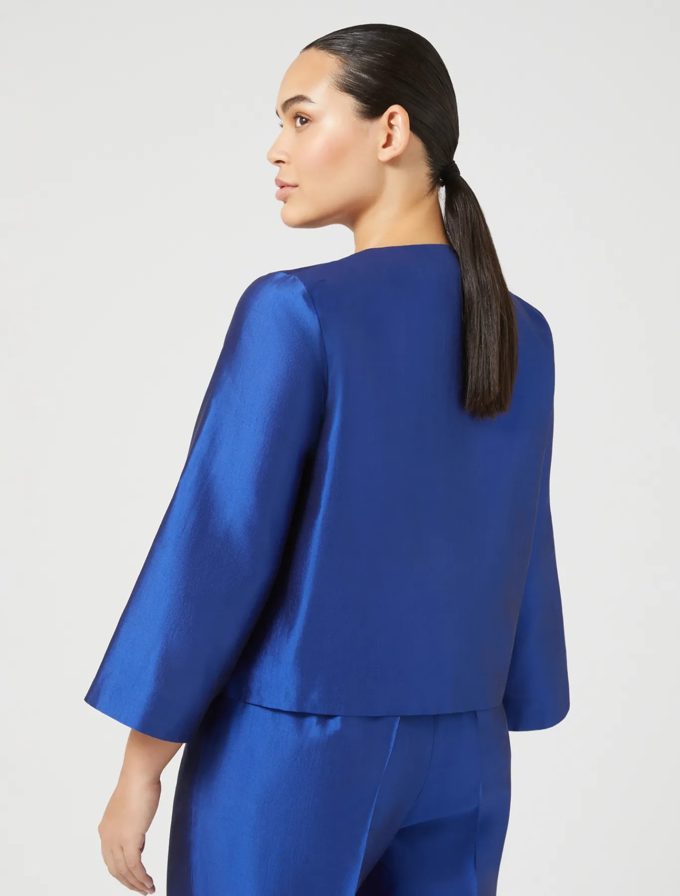 Marina Rinaldi Bluse | Camicie & Bluse*Casacca in shantung di seta VIOLA