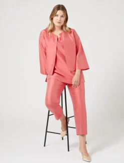 Marina Rinaldi Bluse | Camicie & Bluse*Casacca in shantung di seta ROSSO