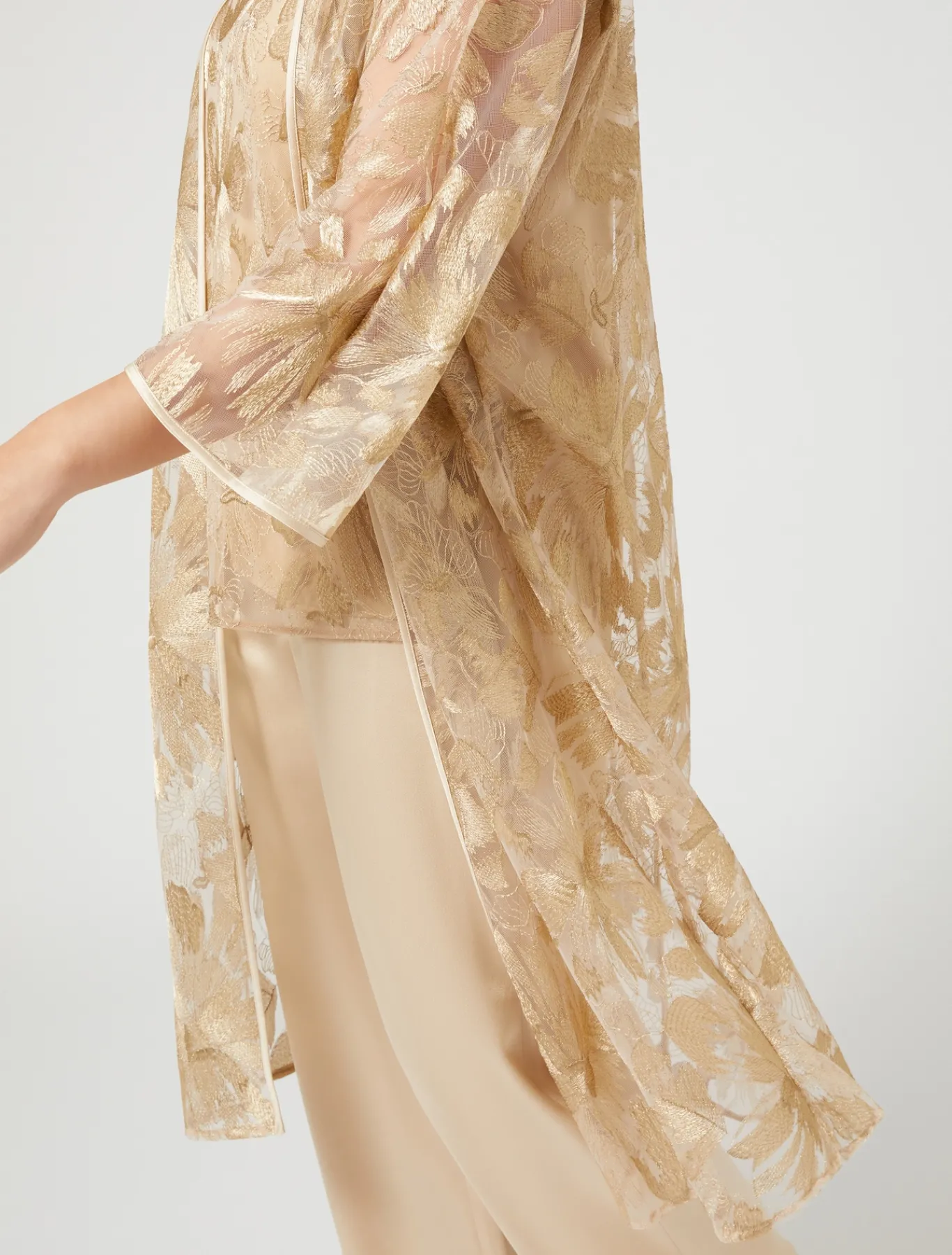 Marina Rinaldi Bluse | Collezione Elegante*Casacca in tulle ricamato OROCHIARO