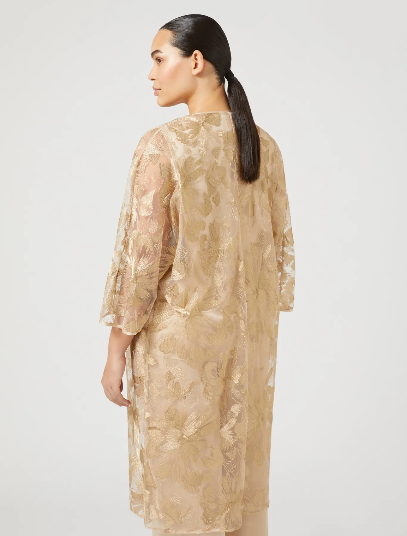 Marina Rinaldi Bluse | Collezione Elegante*Casacca in tulle ricamato OROCHIARO