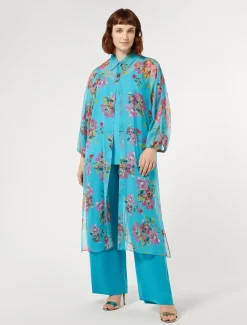 Marina Rinaldi Bluse | Camicie & Bluse*Casacca lunga e top TURCHESE