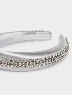 Marina Rinaldi Collezione Elegante | Accessori*Cerchietto in raso ricamato GRIGIOPERLA