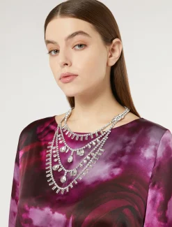 Marina Rinaldi Accessori | Collezione Elegante*Collana chandelier con cabochon CRISTALLO
