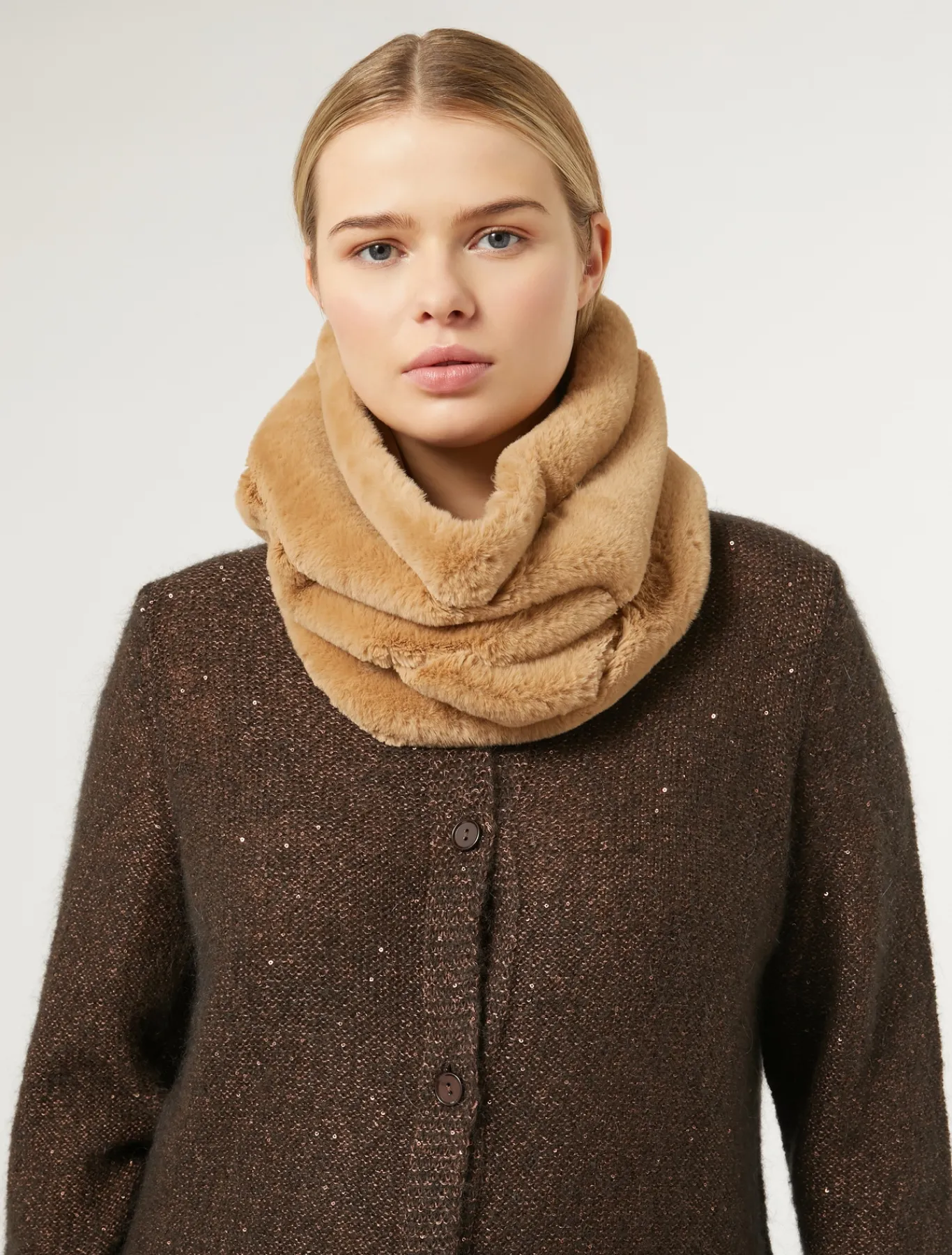Marina Rinaldi Accessori | Accessori*Collo in tessuto effetto pelliccia CAMMELLO