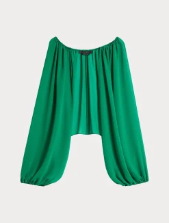 Marina Rinaldi Giacche | Accessori*Coprispalle in georgette VERDEBANDIERA