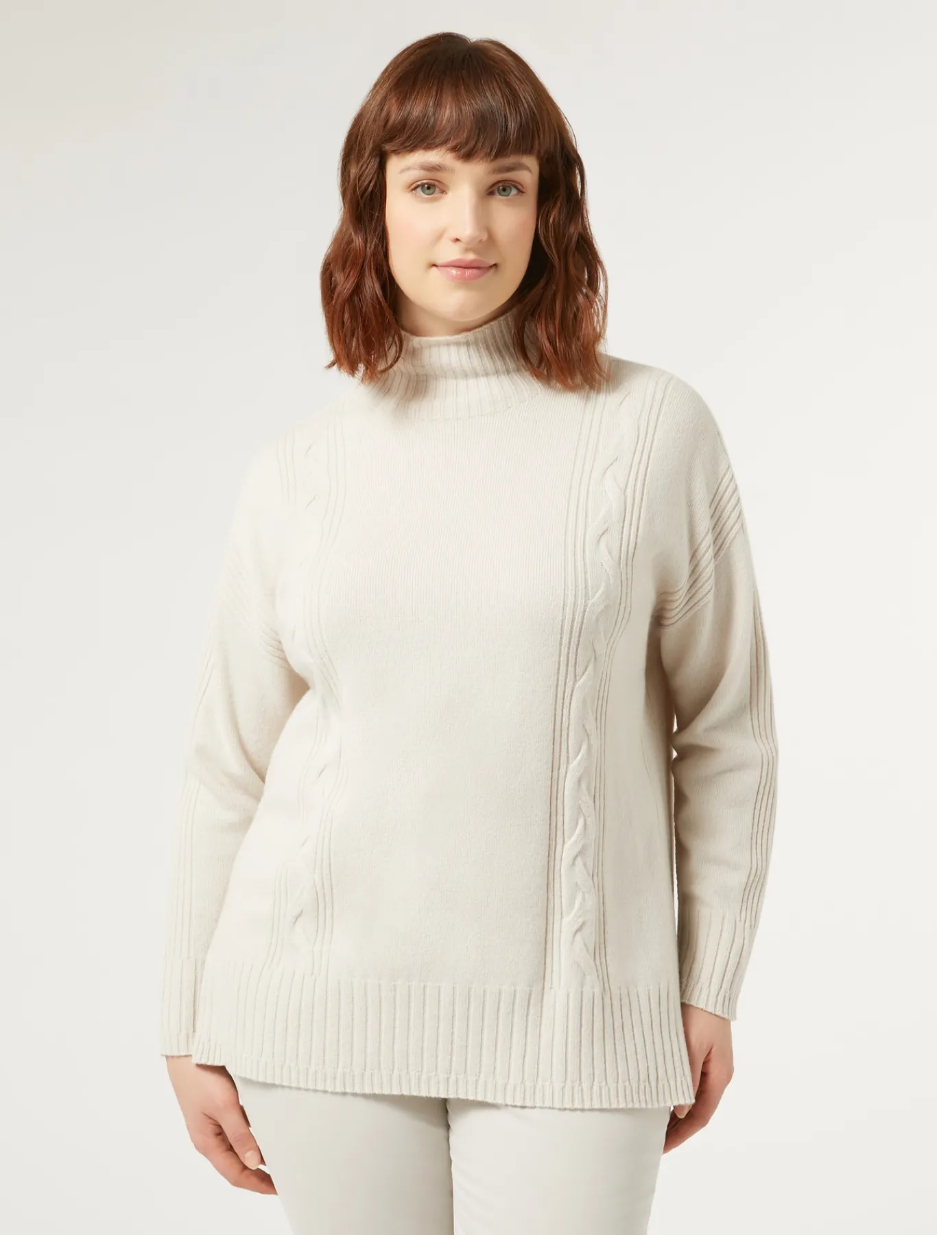 Marina Rinaldi Maglieria | Maglieria*Dolcevita in misto cachemire BEIGE